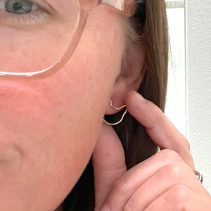 Mini Cat Hoop Earrings - Gold