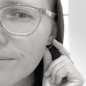 Mini Cat Hoop Earrings - Sterling Silver
