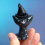 Starry Witch Cat Figurine
