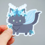 Winter Forest Fairy Cat - Vinyl Sticker