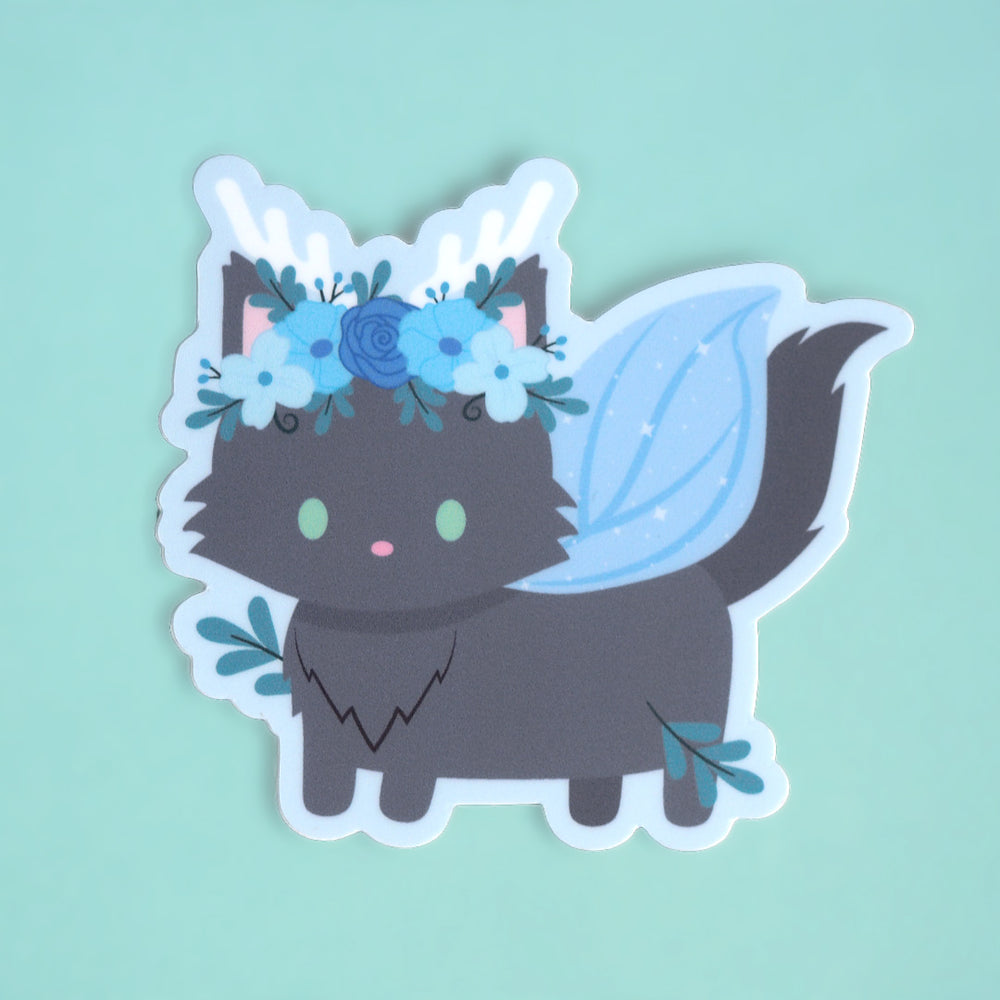 
            
                Load image into Gallery viewer, Winter Forest Fairy Cat - Vinyl Sticker
            
        