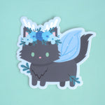 Winter Forest Fairy Cat - Vinyl Sticker