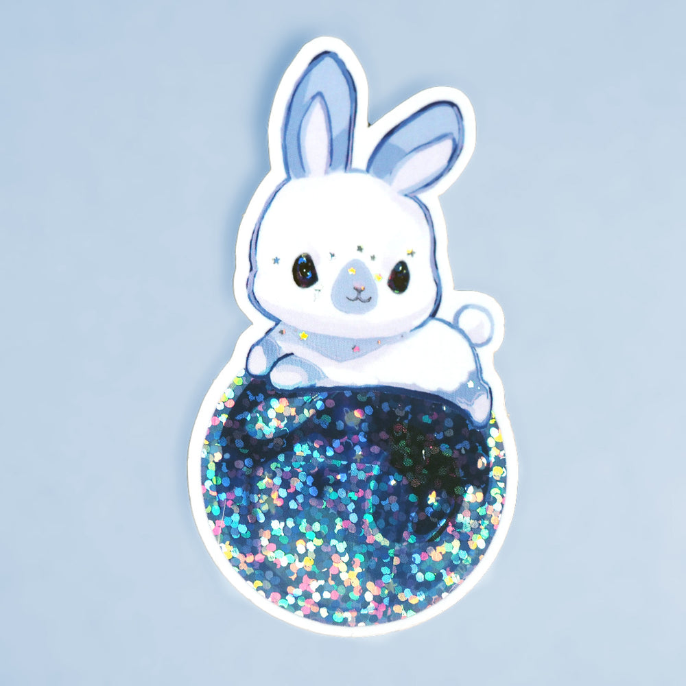 Holographic Vinyl Sticker - Bunny Universe