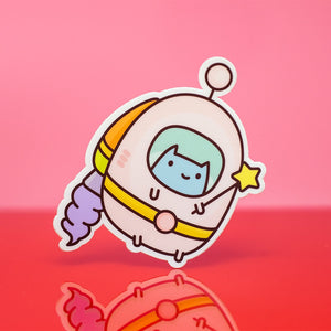 
            
                Load image into Gallery viewer, Commander Kitty Space Suit - Vinyl Sticker
            
        